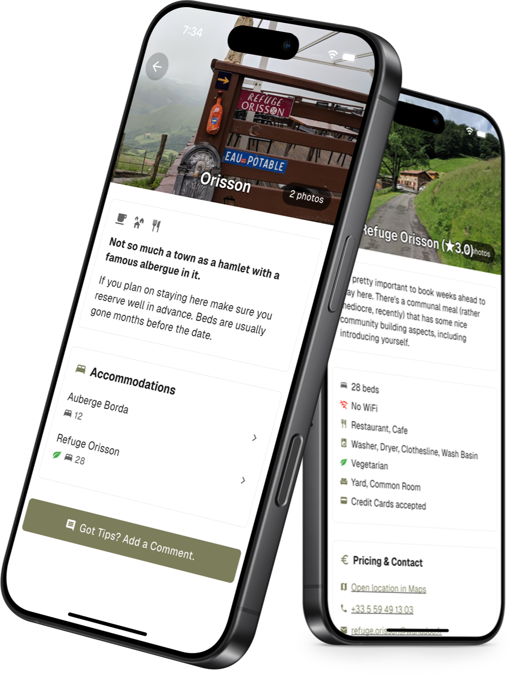 Camino Now App Screenshots